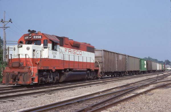 GP38-2 2256 (Frisco 401) at Carthage, Missouri on August 25, 1981 (Jim Wilson)