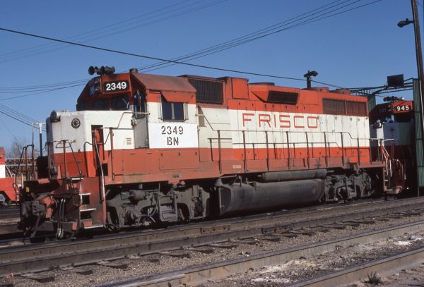 GP38-2 2349 (Frisco 679) at Springfield, Missouri on January 2, 1981 (J.H. Wilson)