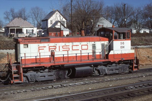 SW1500 56 (Frisco 351) at Springfield, Missouri on January 4, 1981 (J.H. Wilson)