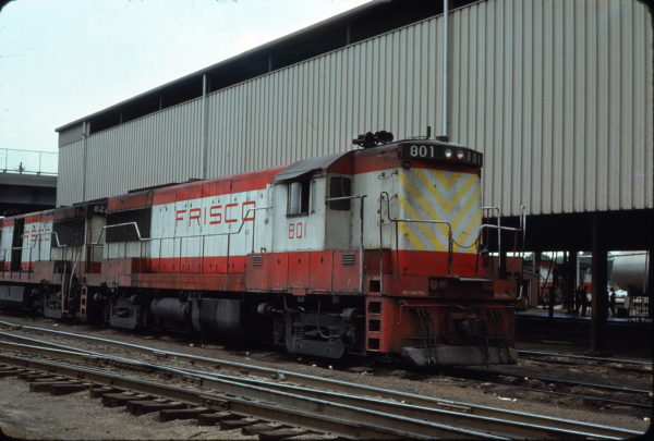 U25B 801 at Springfield, Missouri on October 9, 1976
