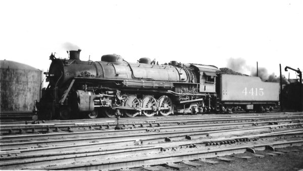 4-8-2 4415 at Springfield, Missouri on March 20, 1948 (Arthur B. Johnson)