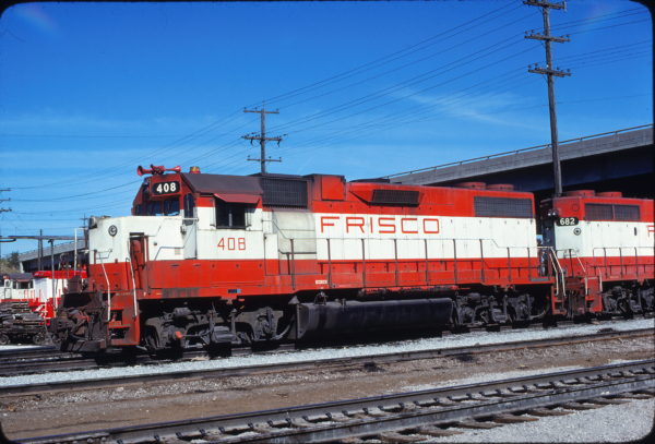 GP38-2 408 at Springfield, Missouri on October 13, 1979 (Harlan Wilson)
