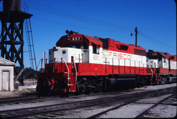 GP38AC 657 at Enid, Oklahoma on October 15, 1980 (Gene Gant)