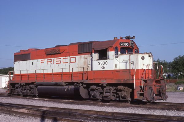 GP38-2 2330 (Frisco 475) at Birmingham, Alabama in May 1981 (Lon Coone)