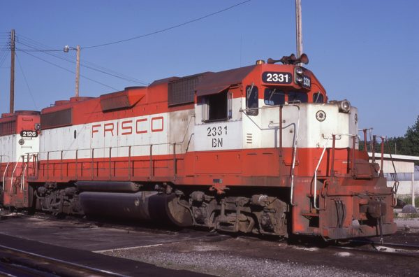 GP38-2 2331 (Frisco 476) at Birmingham, Alabama in May 1981 (Lon Coone)