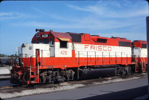 GP38-2 428 at Tulsa, Oklahoma on July 17, 1980 (James Holder)