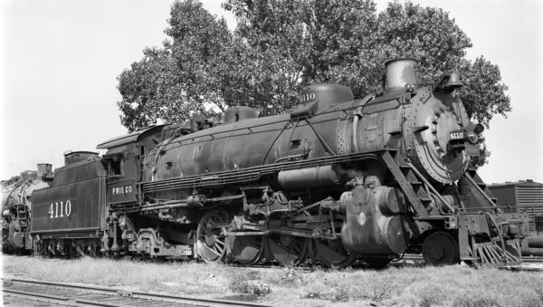 2-8-2 4110 at Tulsa, Oklahoma on September 28, 1948 (Sid Davies)
