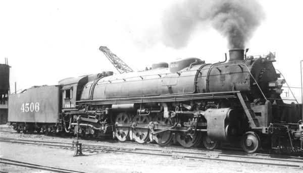 4-8-4 4506 at Tulsa, Oklahoma on September 1, 1948 (Arthur B. Johnson)