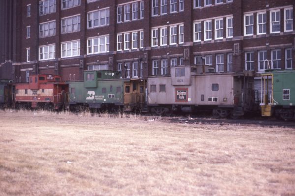 Caboose 11567 (Frisco 1239) at North Kansas City, Missouri in March 1983