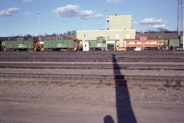Caboose 11567 (Frisco 1239) at Northtown, Minnesota on April 17, 1982