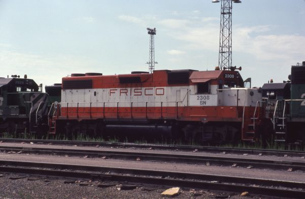 GP38-2 2308 (Frisco 453) at Minneapolis, Minnesota on July 19, 1981
