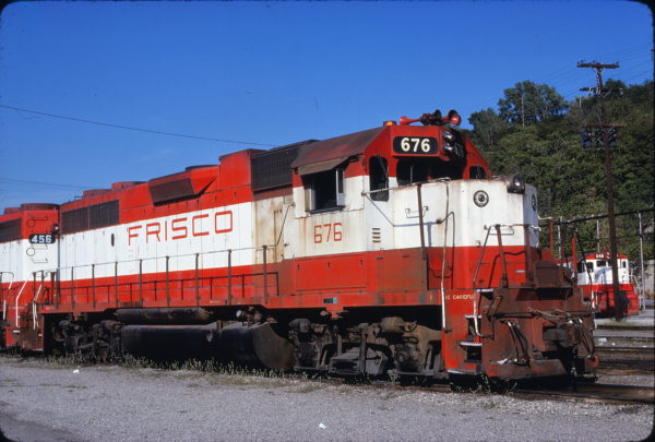 GP38-2 676 at Kansas City, Missouri on September 6, 1980 (James Primm)