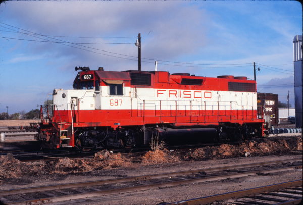 GP38-2 687 at Sherman, Texas on November 30, 1980