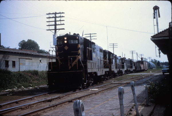 GP7 516 at Van Buren, Arkansas in June 1963