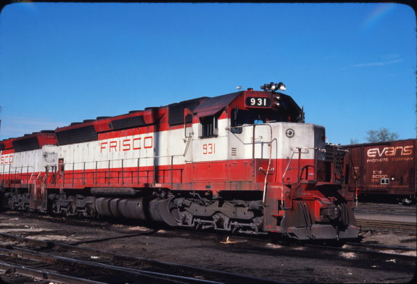 SD45 931 at St. Louis, Missouri in April 1978 (Michael Wise)