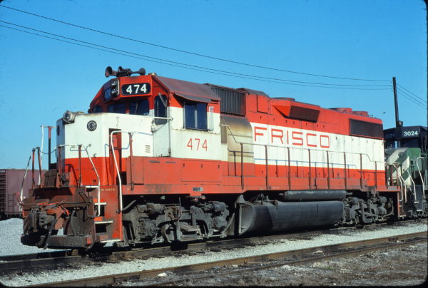 GP38-2 474 at Memphis, Tennessee in March 1981 (Lon Coone)