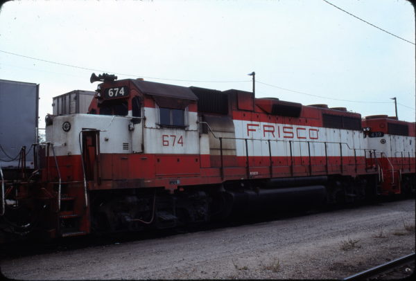 GP38-2 674 at Oklahoma City, Oklahoma in November 1978