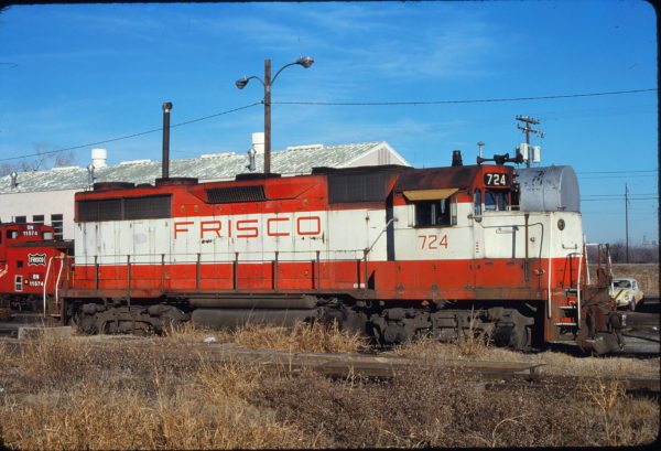 GP35 724 at Oklahoma City, Oklahoma on December 12, 1980 (Bill Bryant)