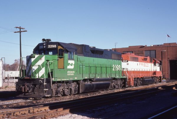 GP38-2 2347 (Frisco 677) at St. Louis, Missouri on November 7, 1981 (M.A. Wise)