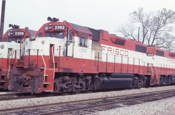 GP38-2 2362 (Frisco 692) at Ashdown, Arkansas in November 1982