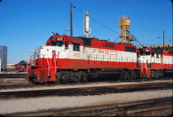 GP38-2 455 at Tulsa, Oklahoma on November 23, 1979 (Ed Chapman)