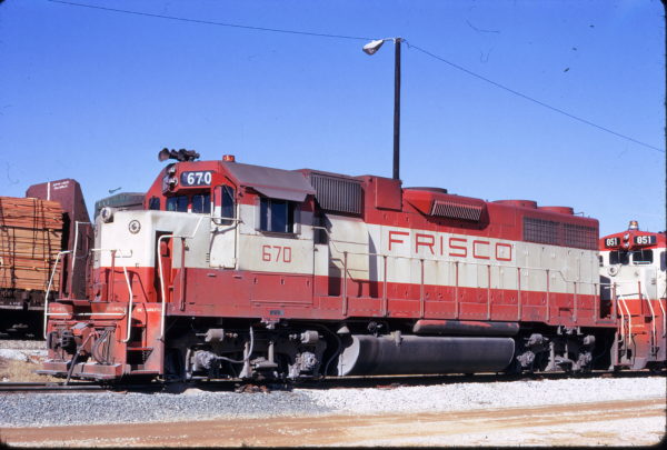 GP38-2 670 (location unknown) in January 1974