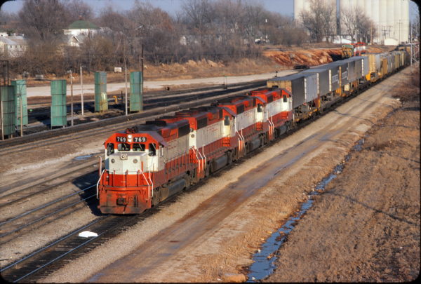 GP40-2 769 at Springfield, Missouri on February 16, 1981 (Jerry Bosanek)
