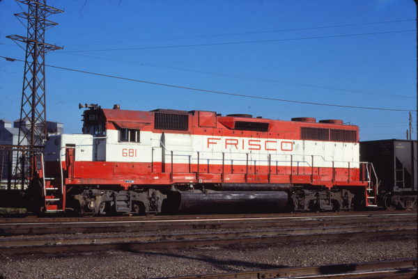 GP38-2 681 at Fort Scott, Kansas on August 25, 1980