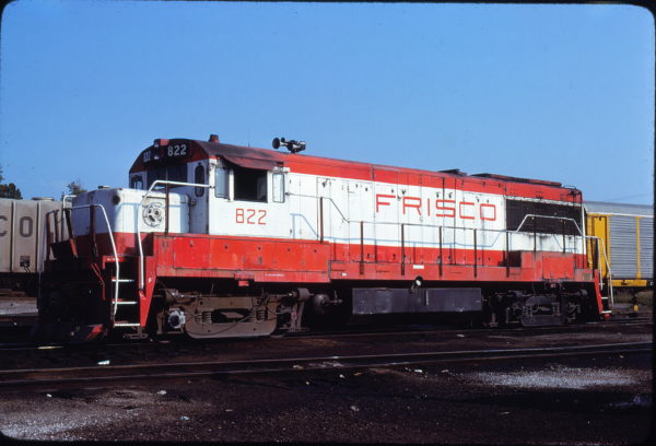 U25B 822 at St. Louis, Missouri in August 1980 (James Herold)