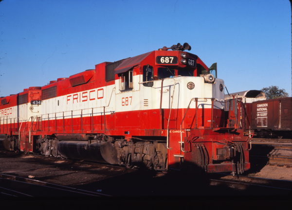 GP38-2 687 at St. Louis, Missouri in October 1979 (Michael Wise)