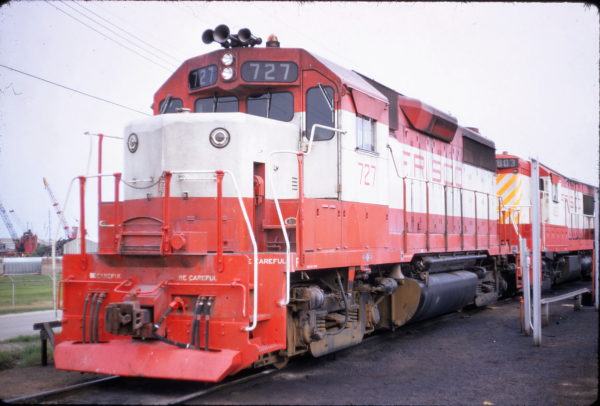 GP35 727 at Mobile, Alabama on August 9, 1970 (Raymond Muller)