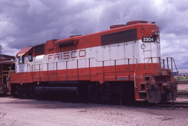 GP38-2 2304 (Frisco 449) at Neodesha, Kansas on July 10, 1982 (Mel Lawrence)
