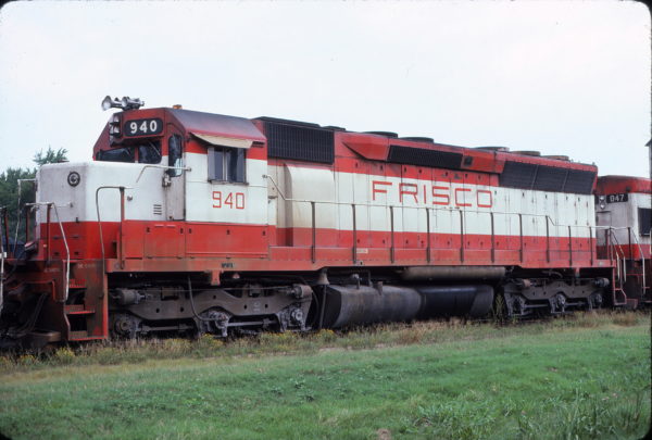 SD45 940 at Chelsea, Oklahoma on August 18, 1977