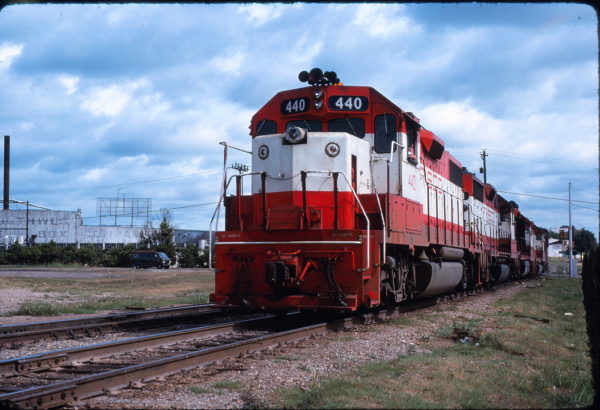 GP38-2 440 at Fort Worth, Texas on July 4, 1976