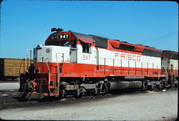 SD45 947 at Kansas City, Missouri on May 17, 1975 (James Primm)