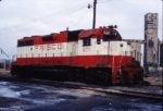 GP38-2 677 at Enid, Oklahoma on December 23, 1980 (Gene Gant)