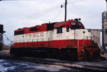 GP38-2 677 at Enid, Oklahoma on December 23, 1980 (Gene Gant)