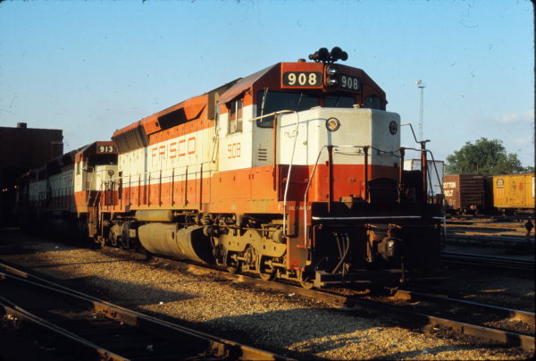 SD45s 908 and 913 at St. Louis, Missouri in June 1973