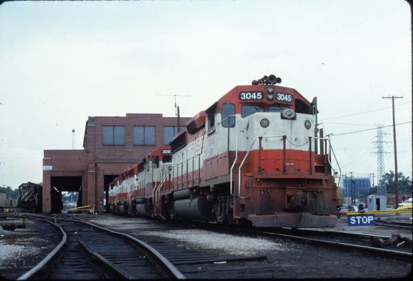 GP40-2 3045 (Frisco 755) at St. Louis, Missouri in June 1981 (Ken McElreath)