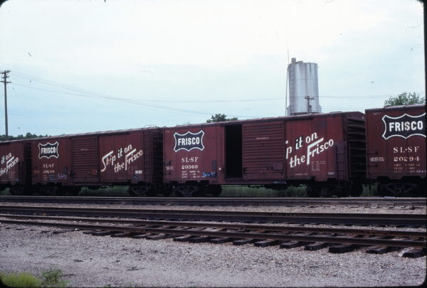 Boxcars 20298 and 20360 at Willow Springs, Missouri in July 1979 (Ken McElreath)