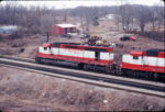 SD45s 940 and 942, and GP40-2 751 westbound at Thayer, Missouri in December 1979 (Ken McElreath)