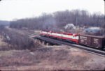 SD45s 940 and 942, and GP40-2 751 westbound at Thayer, Missouri in December 1979 (Ken McElreath)