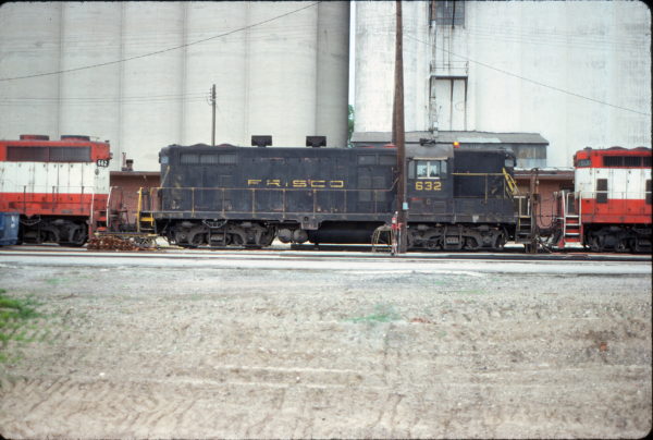 GP7 632 at Wichita, Kansas on May 4, 1977