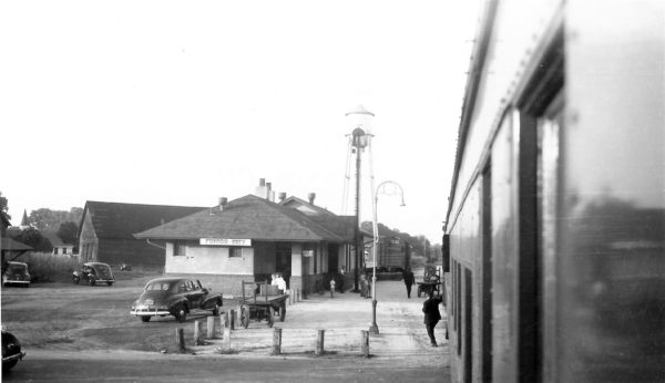 Frisco City, Alabama Depot from Train #207 en route to Pensacola on May 20, 1949 (Arthur B. Johnson)