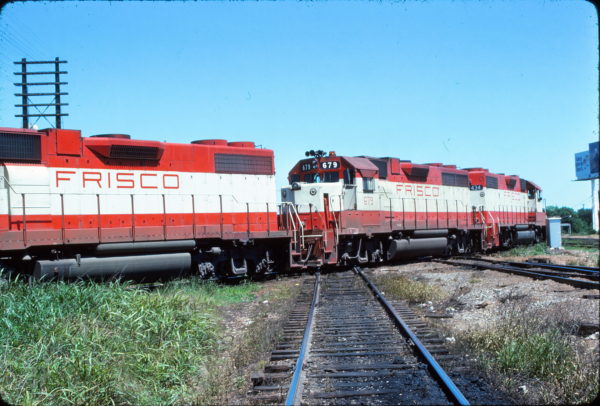 GP38-2s 679 and 434 headed east at 1120 AM at Fort Worth, Texas on April 25, 1976