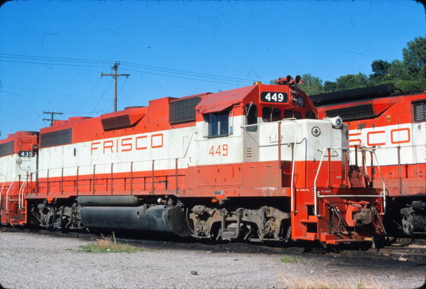 GP38-2 449 at Kansas City, Missouri on June 21, 1976 (James F. Primm II)
