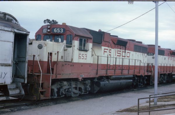 GP38AC 653 at Thayer, Missouri on December 28, 1978 (R.R. Taylor)