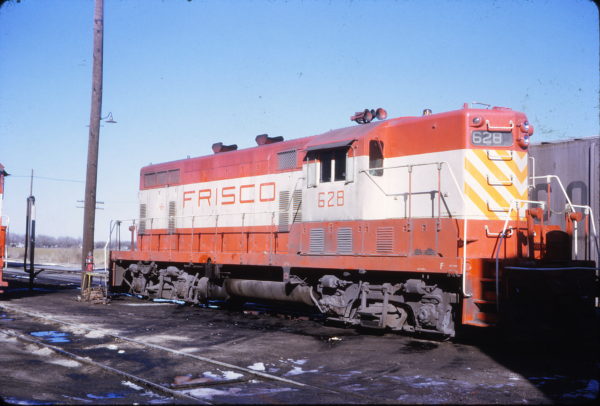 GP7 628 at Wichita, Kansas in February 1972