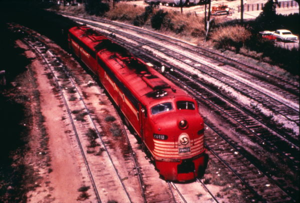 E8A 2010 (Count Fleet) with Train #105 (Kansas City-Florida Special) at Memphis, Tennessee (date unknown)