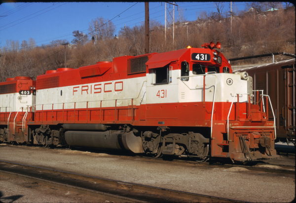 GP38-2 431 at Kansas City, Missouri on March 30, 1975 (James F. Primm II)